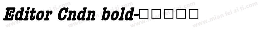 Editor Cndn bold字体转换